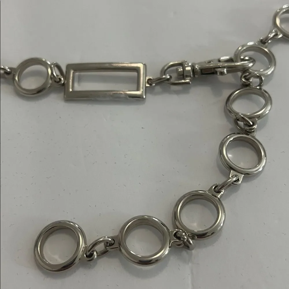 Chic Silver Rectangular Chain Belt - Picture 2 of 6